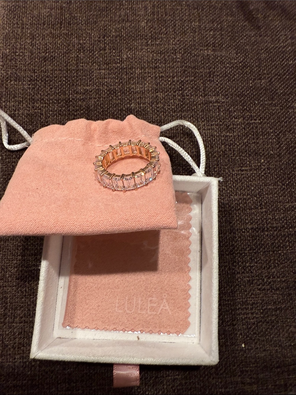 Lulea Crystal Gem Eternity Band